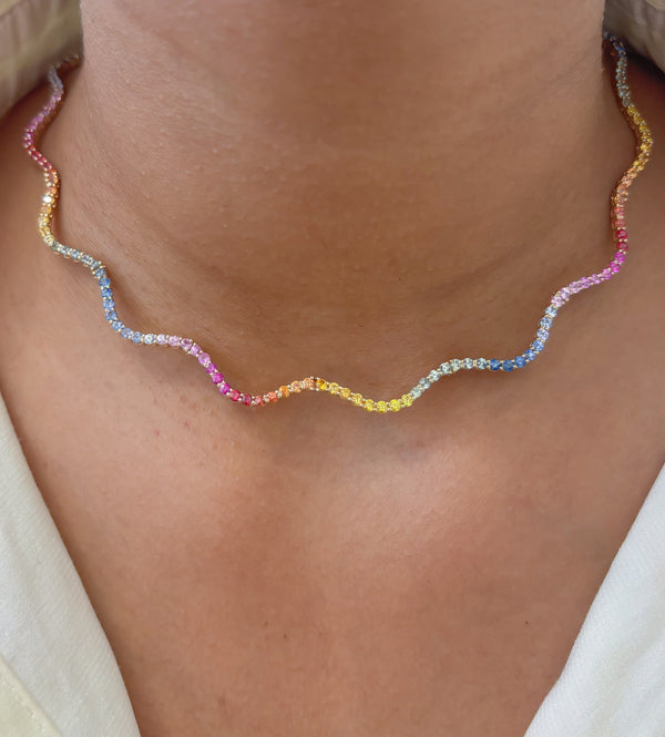 Rainbow Sapphire Necklace