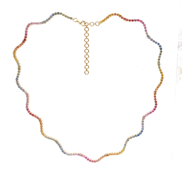 Rainbow Sapphire Necklace