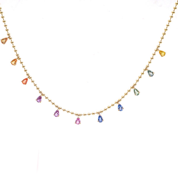 Rainbow Sapphire Necklace
