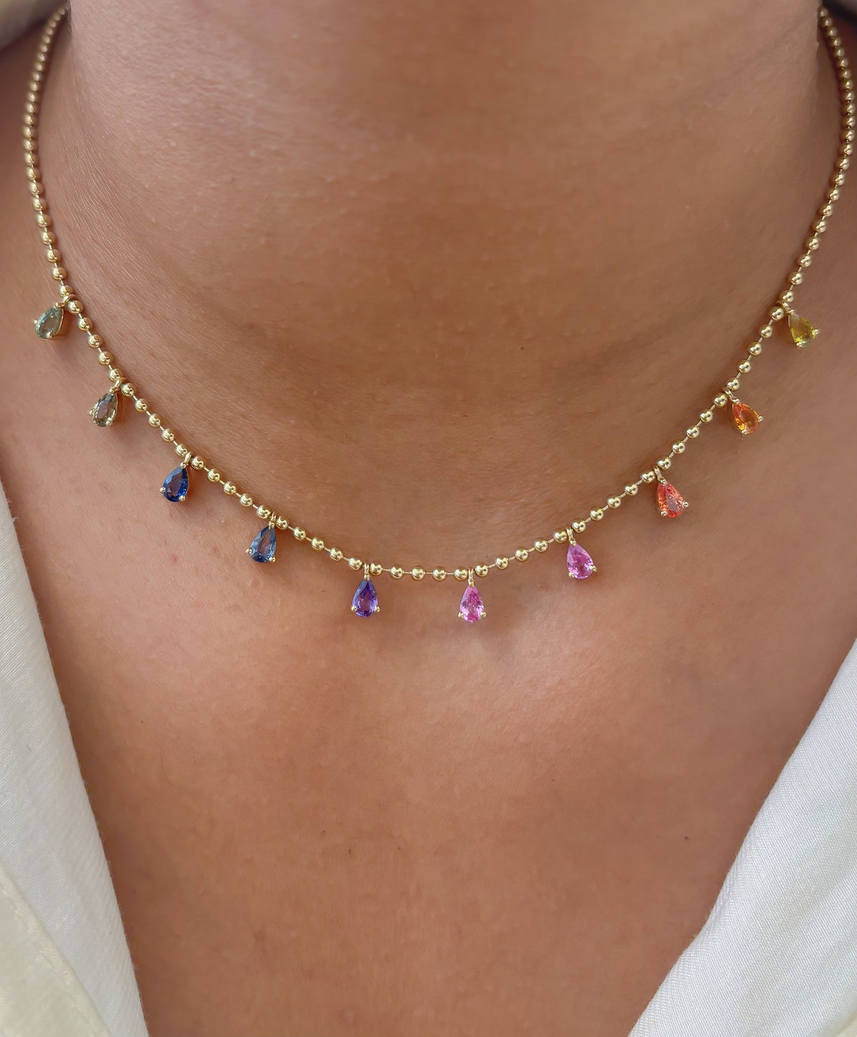 Rainbow Sapphire Necklace