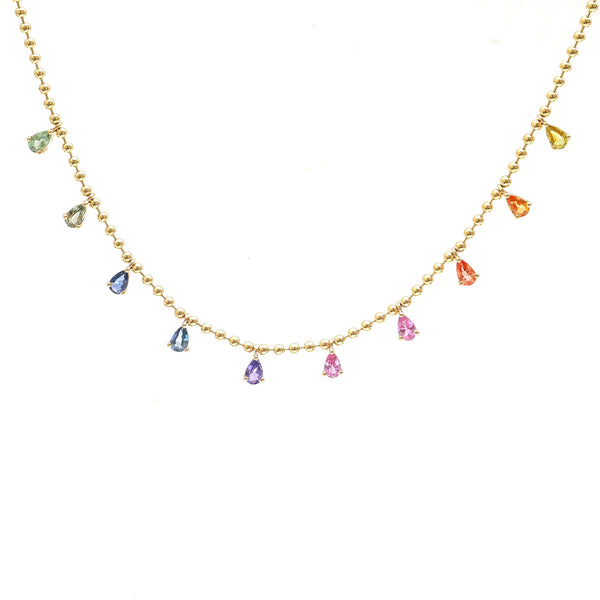 Rainbow Sapphire Necklace