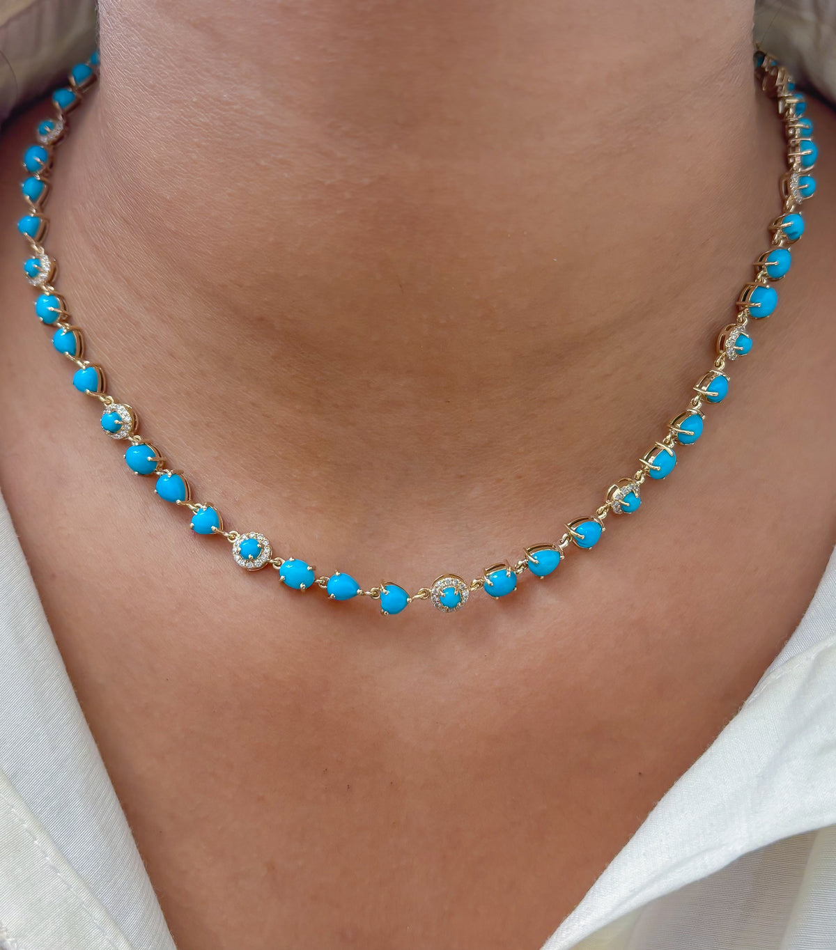 Turquoise Diamond Necklace