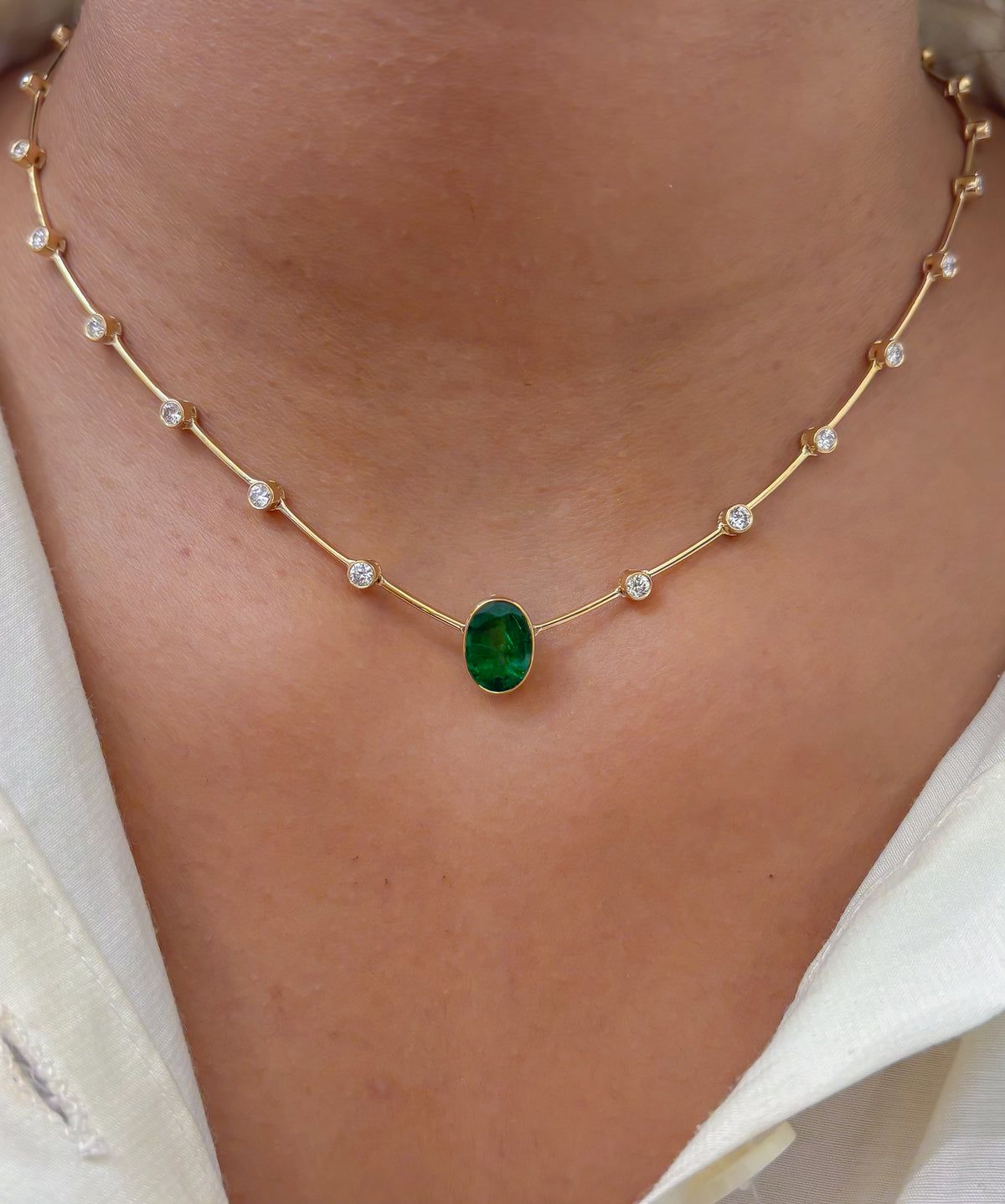Emerald Diamond Necklace