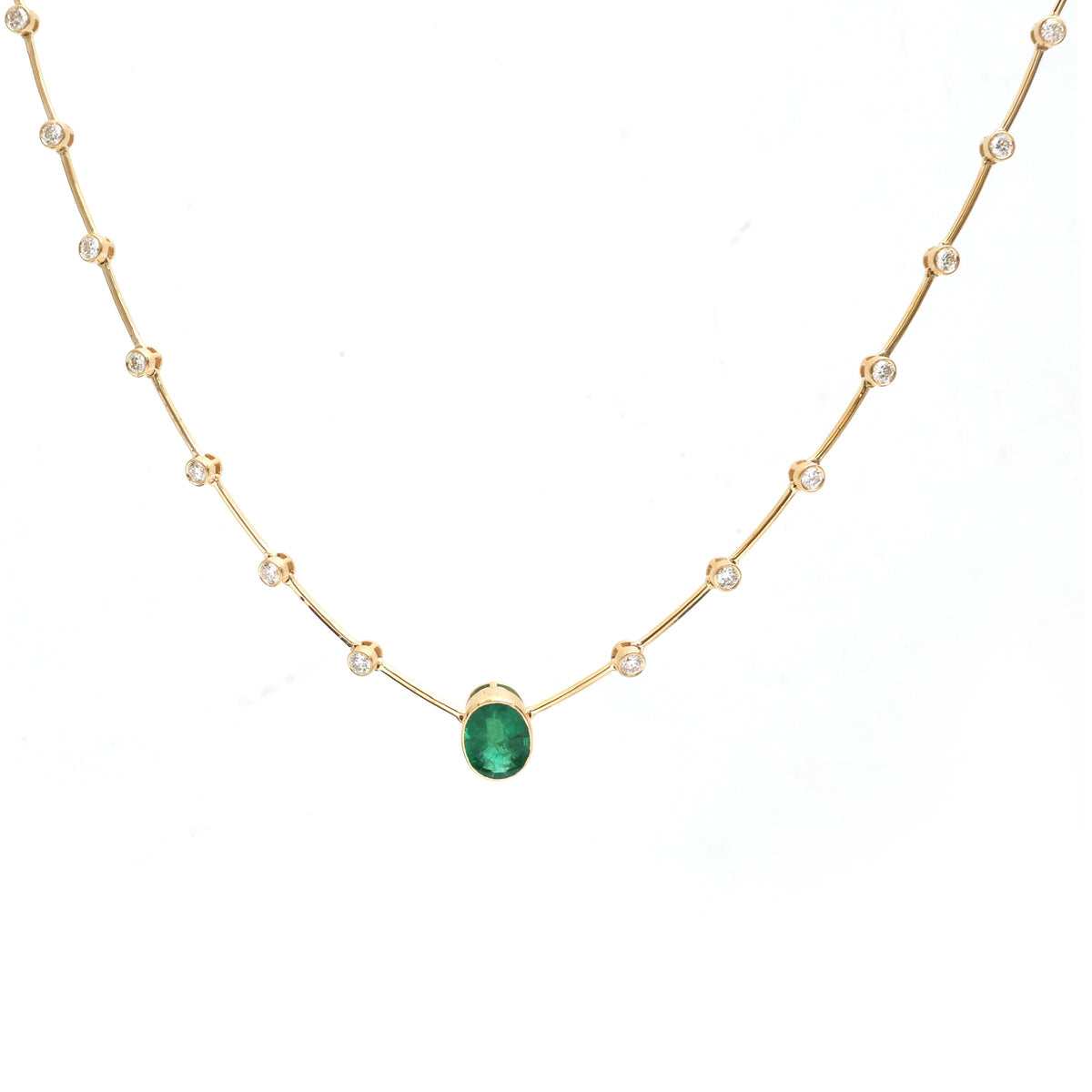 Emerald Diamond Necklace