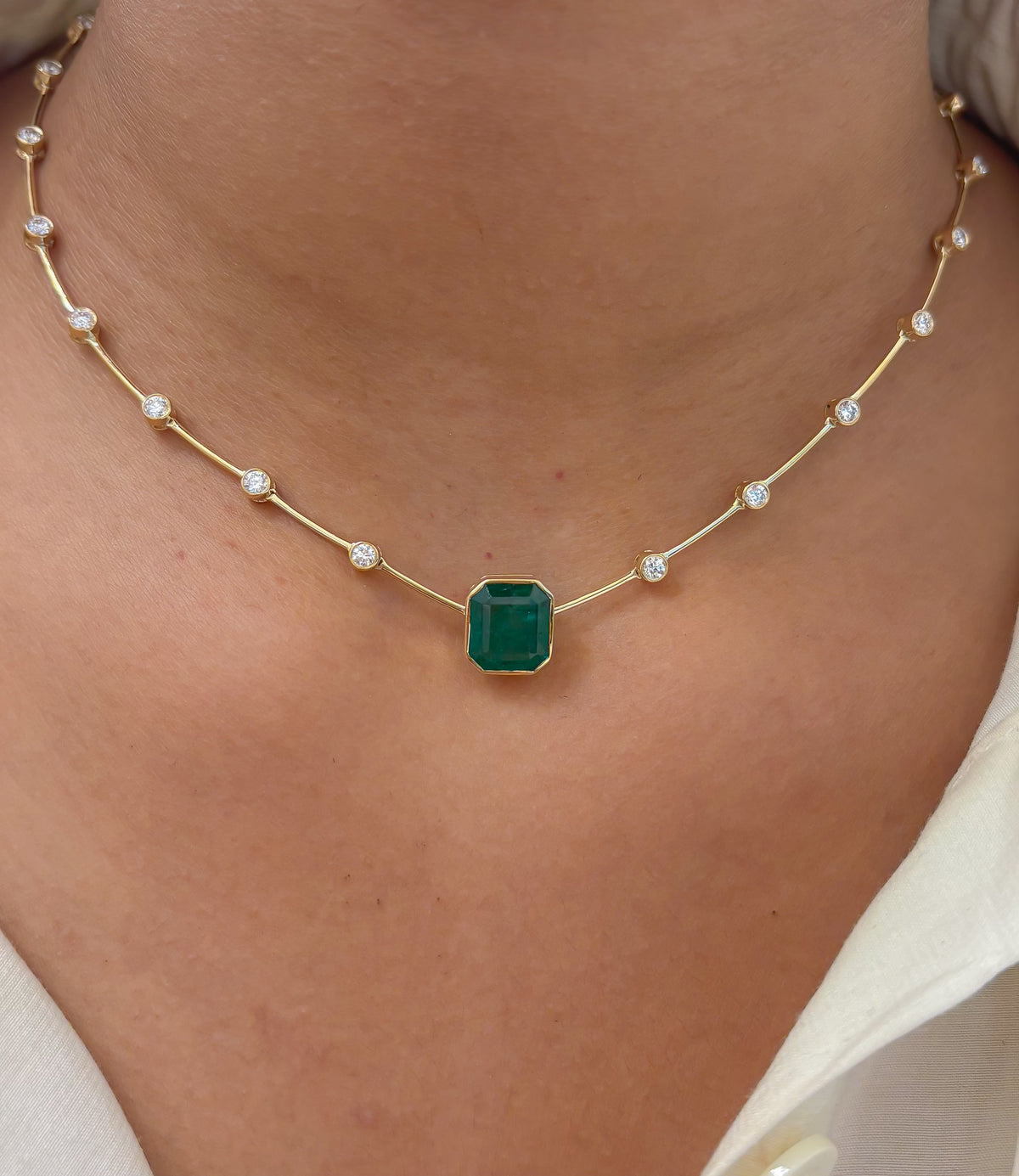Emerald Diamond Necklace