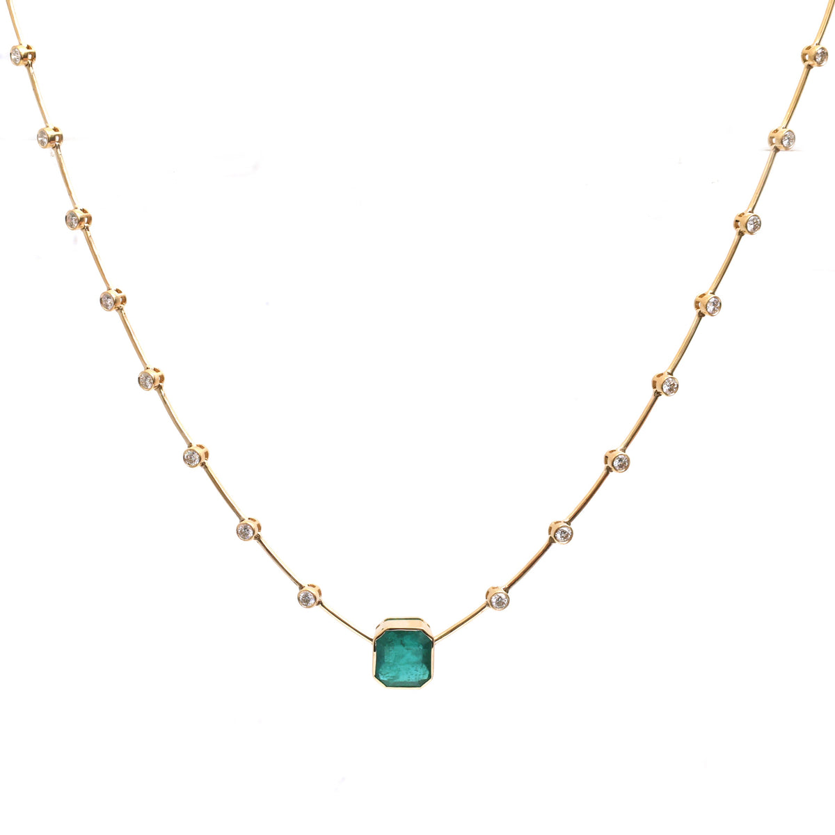 Emerald Diamond Necklace