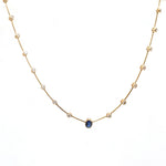 Diamond Blue Sapphire Necklace