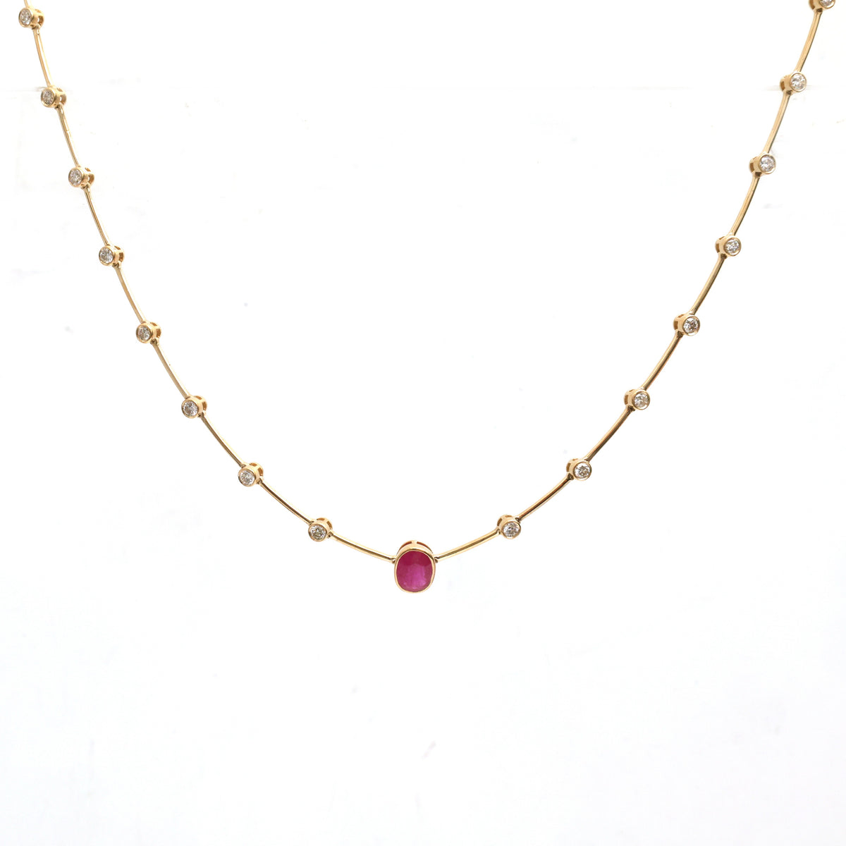Diamond Ruby Necklace