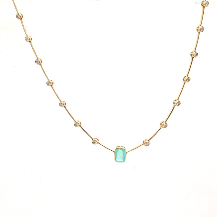 Paraiba Tourmaline Diamond Necklace