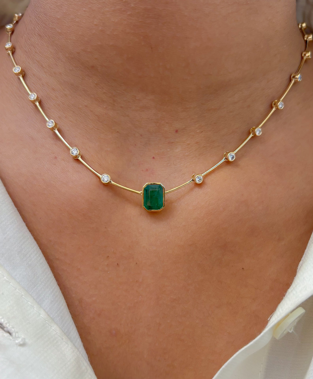 Emerald Diamond Necklace