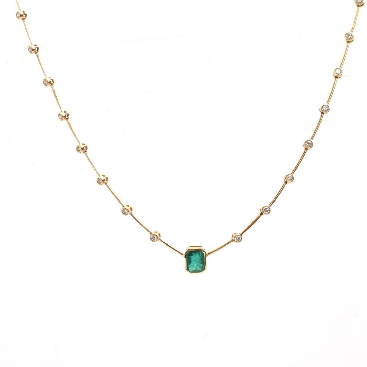 Emerald Diamond Necklace