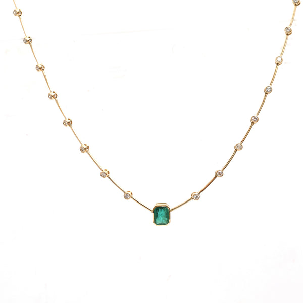 Emerald Diamond Necklace