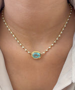 Paraiba Tourmaline Diamond Necklace