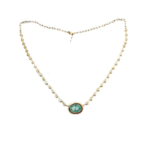 Paraiba Tourmaline Diamond Necklace