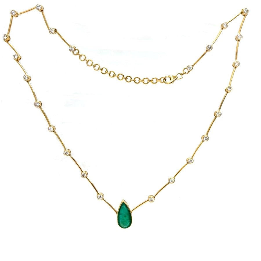 Emerald Diamond Necklace
