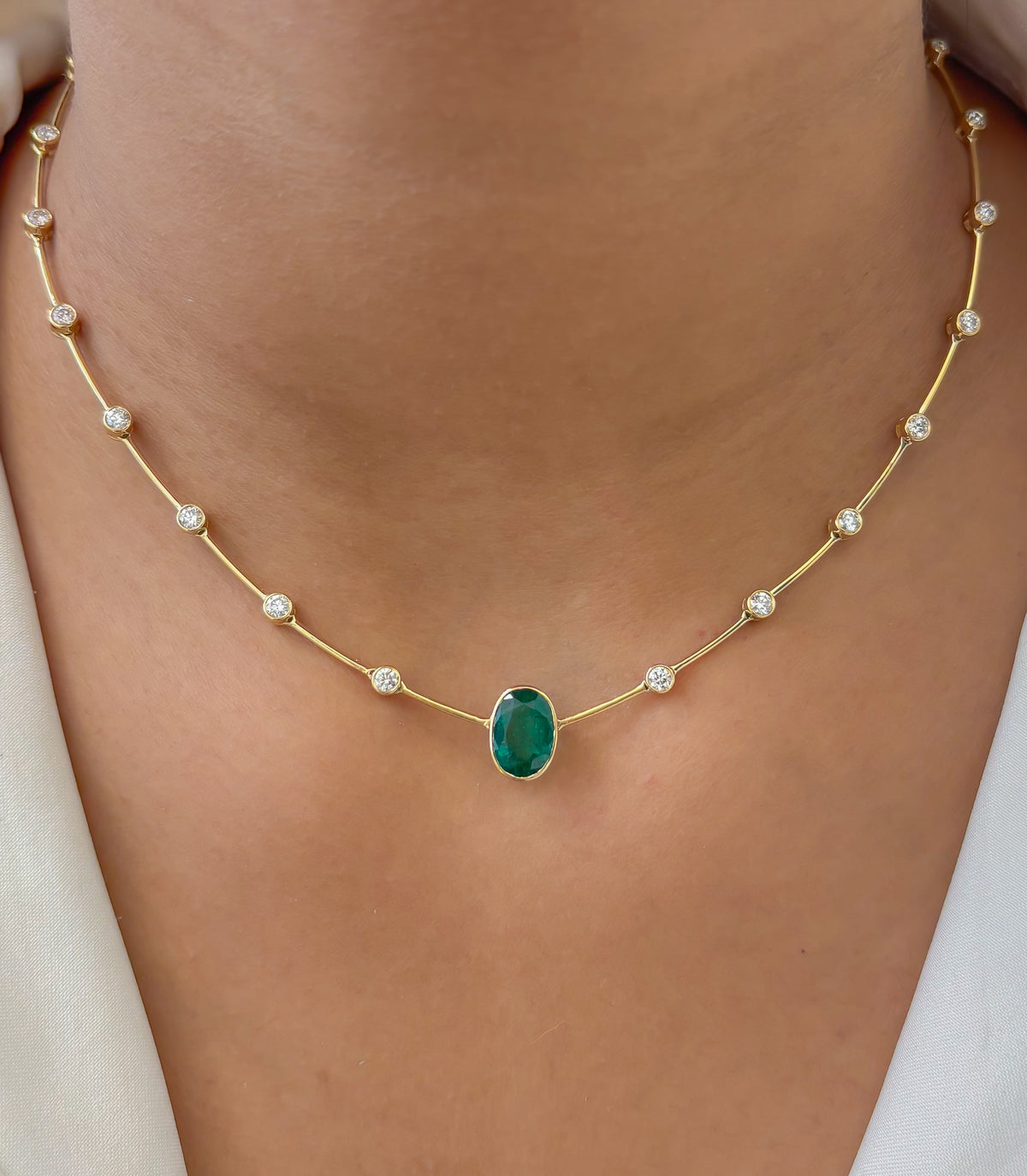 Emerald Diamond Necklace