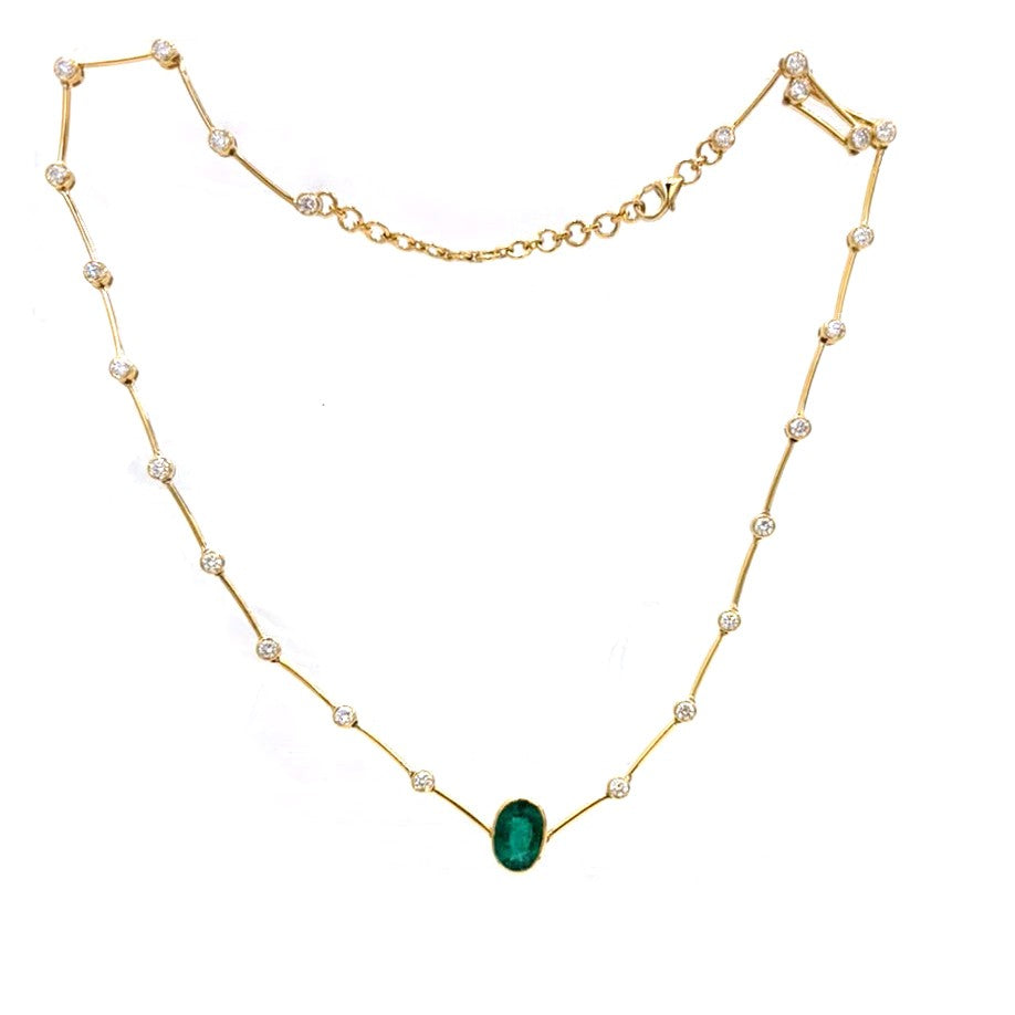 Emerald Diamond Necklace