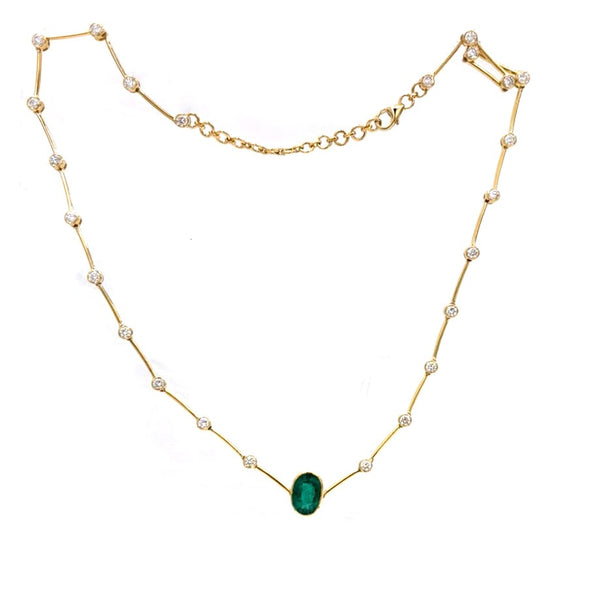 Emerald Diamond Necklace