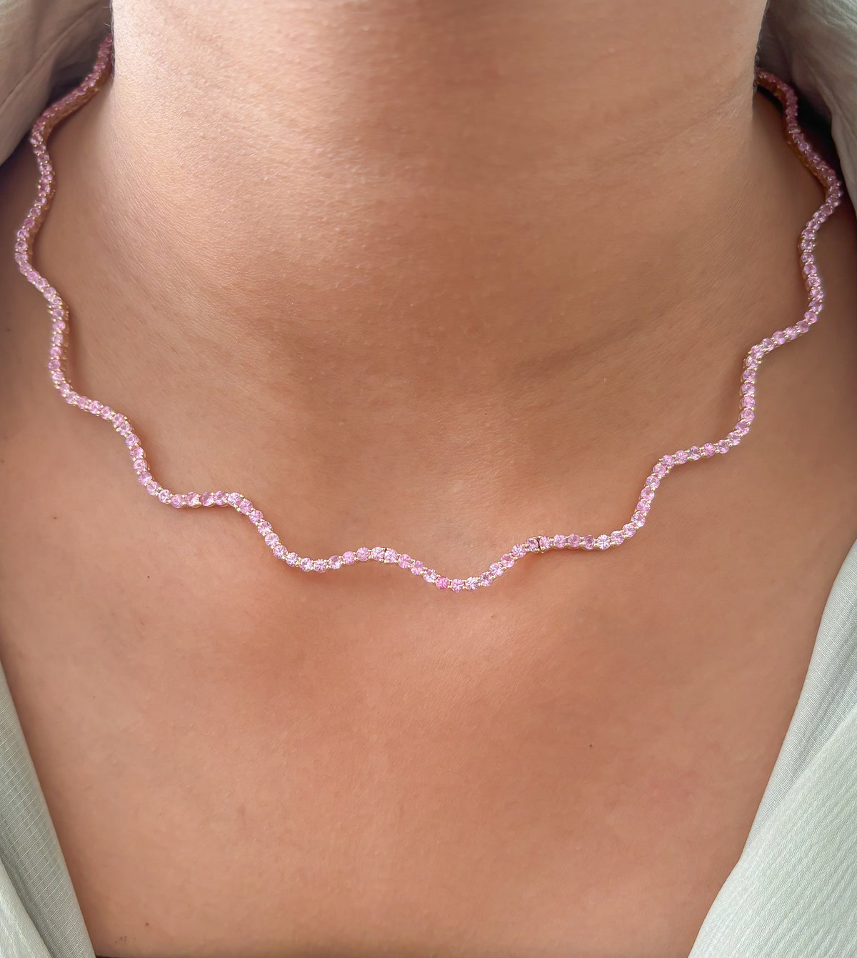 Pink Sapphire Necklace