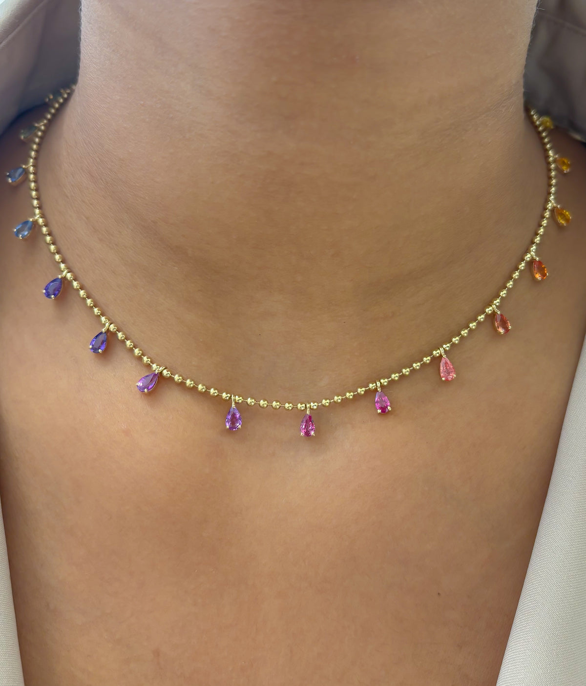 Rainbow Sapphire Necklace