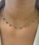 Rainbow Sapphire Necklace