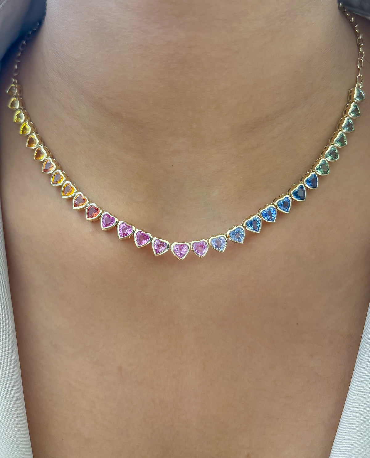 Rainbow Sapphire Necklace