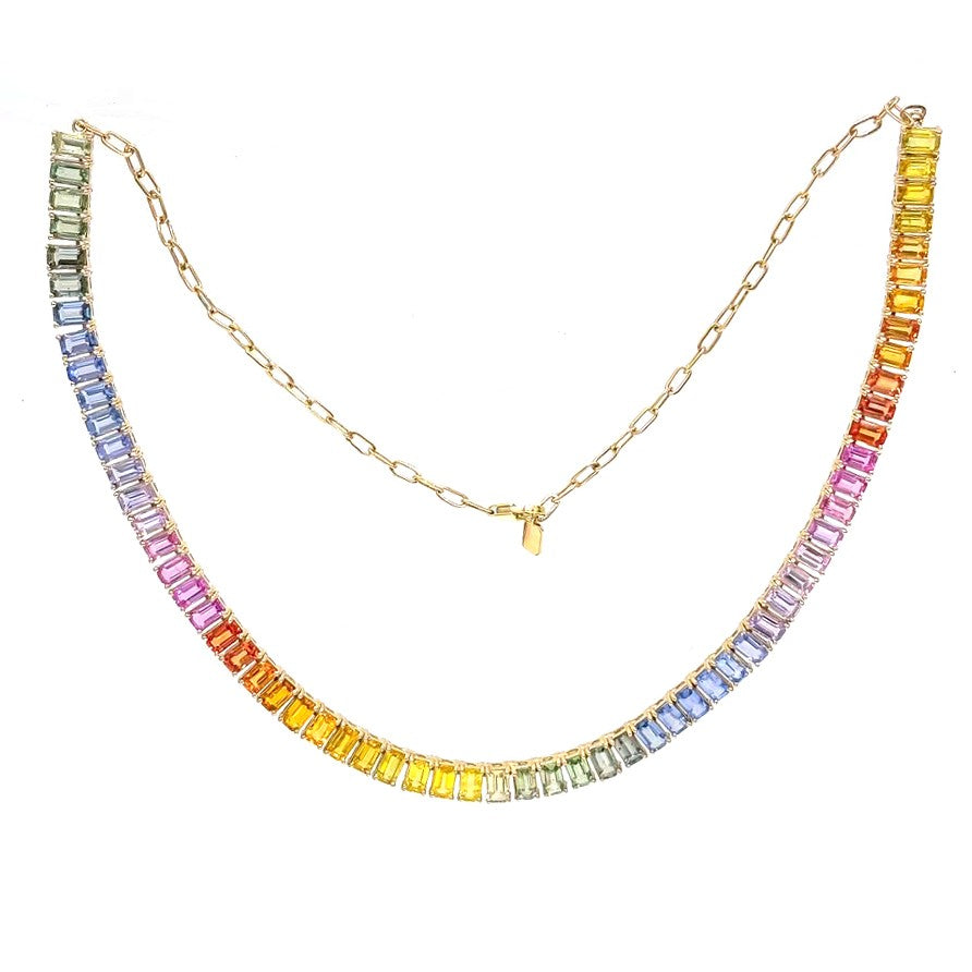 Rainbow Sapphire Necklace