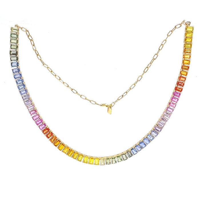 Rainbow Sapphire Necklace
