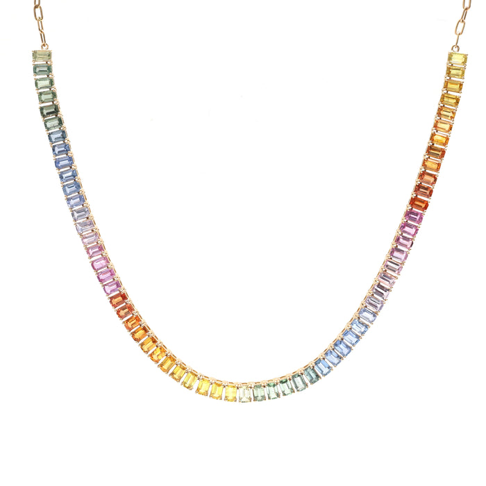 Rainbow Sapphire Necklace