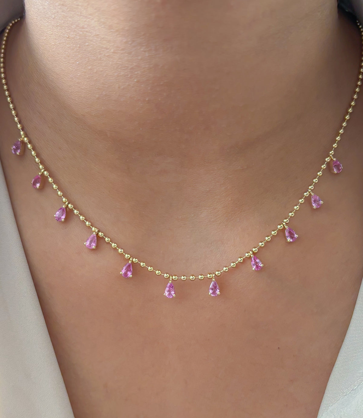 Pink Sapphire Necklace