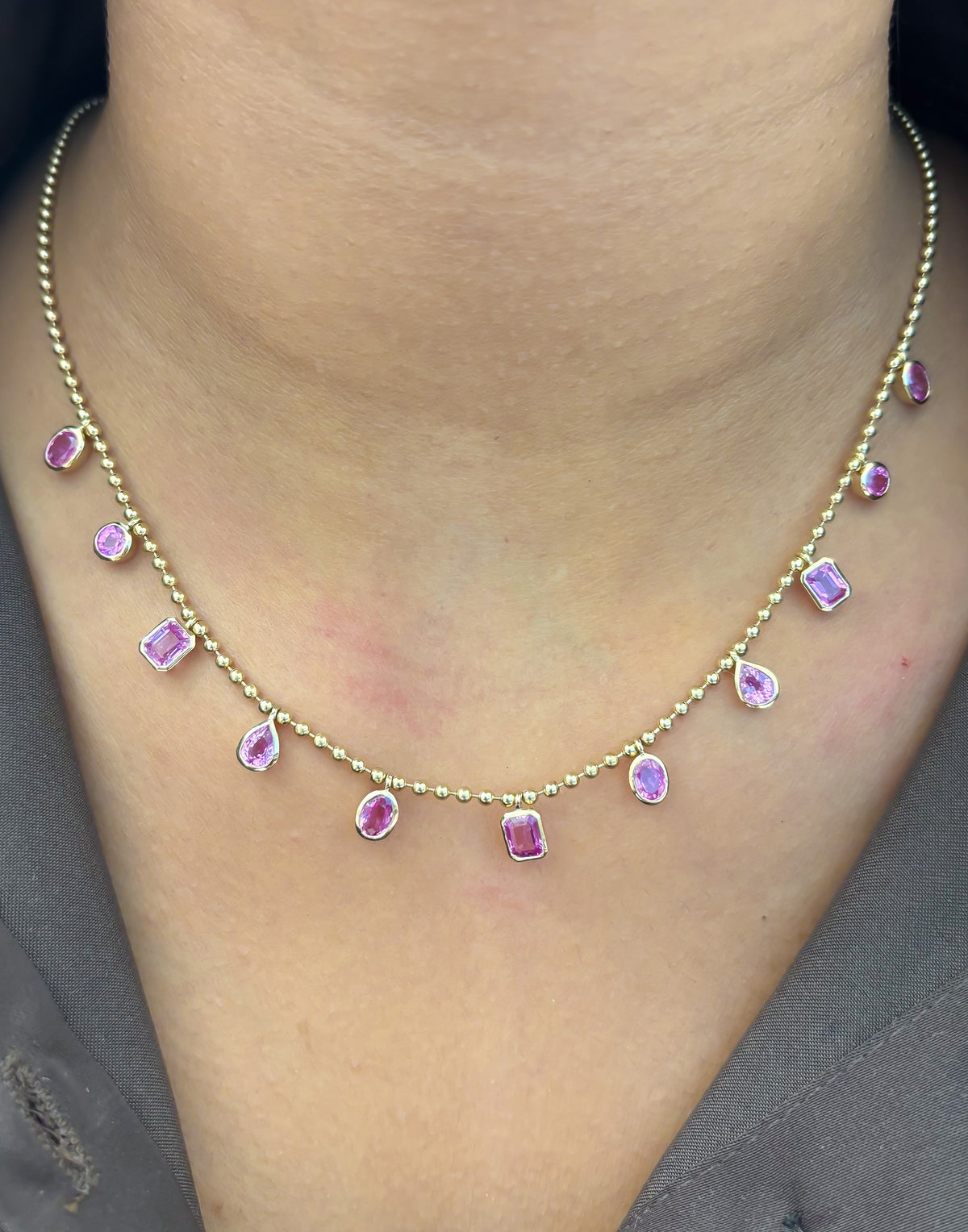 Pink Sapphire Necklace