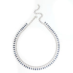 Blue Sapphire Diamond Necklace