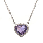 Pink Sapphire Diamond Necklace
