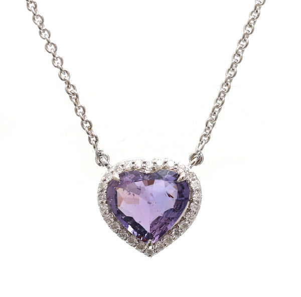 Pink Sapphire Diamond Necklace