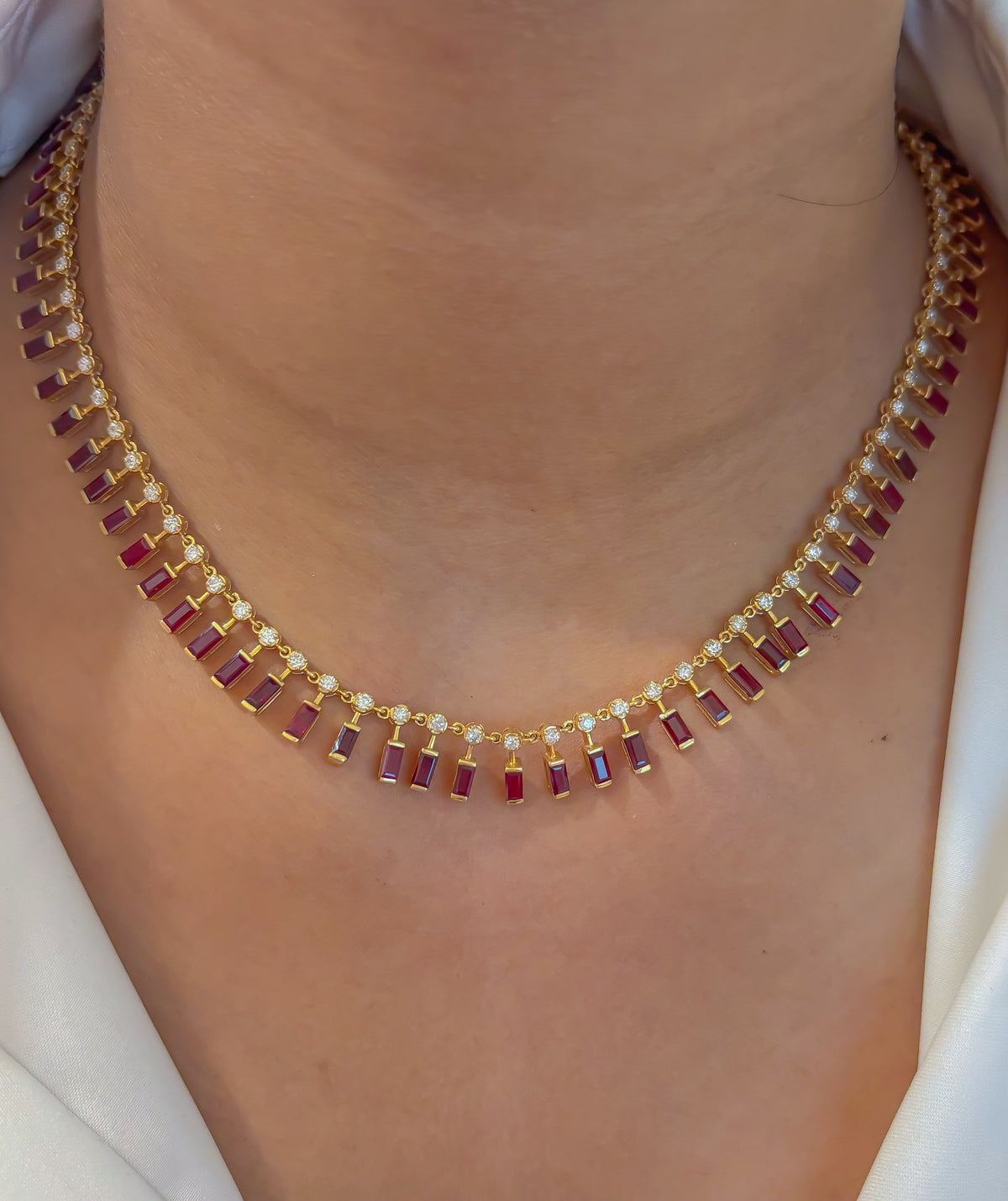Ruby Diamond Necklace