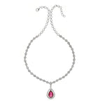 Diamond Rubellite Necklace