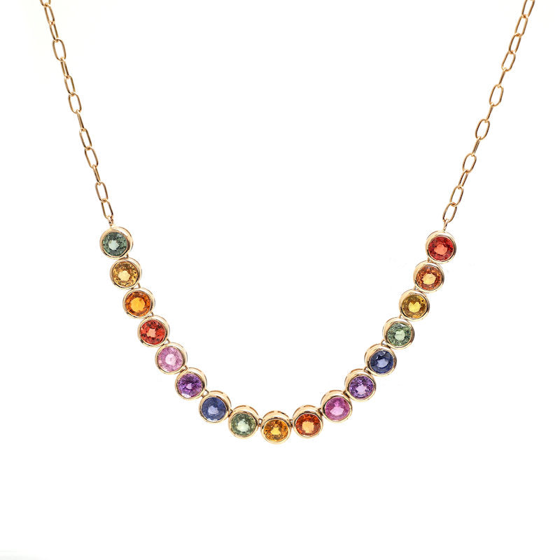 Rainbow Sapphire Necklace