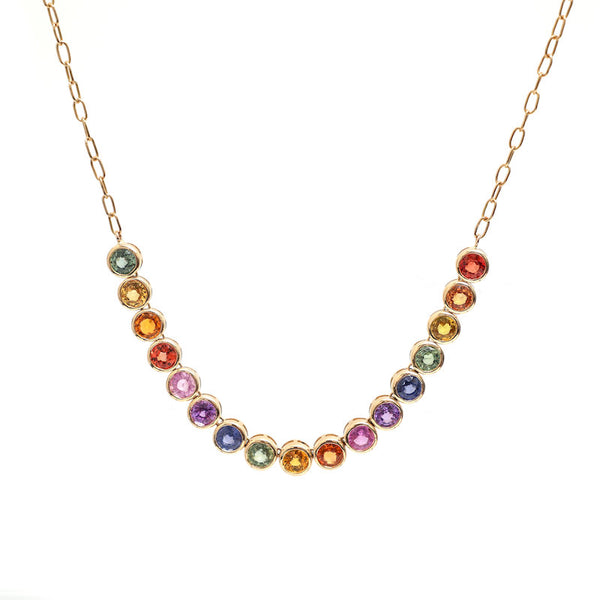 Rainbow Sapphire Necklace