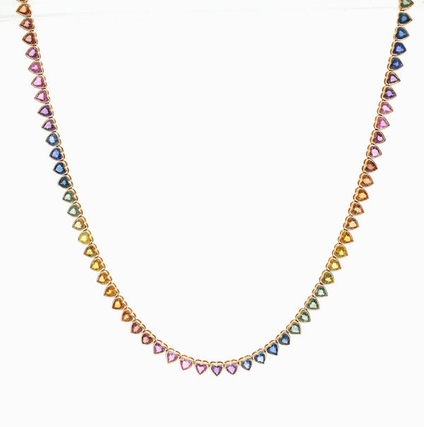 Rainbow Sapphire Necklace