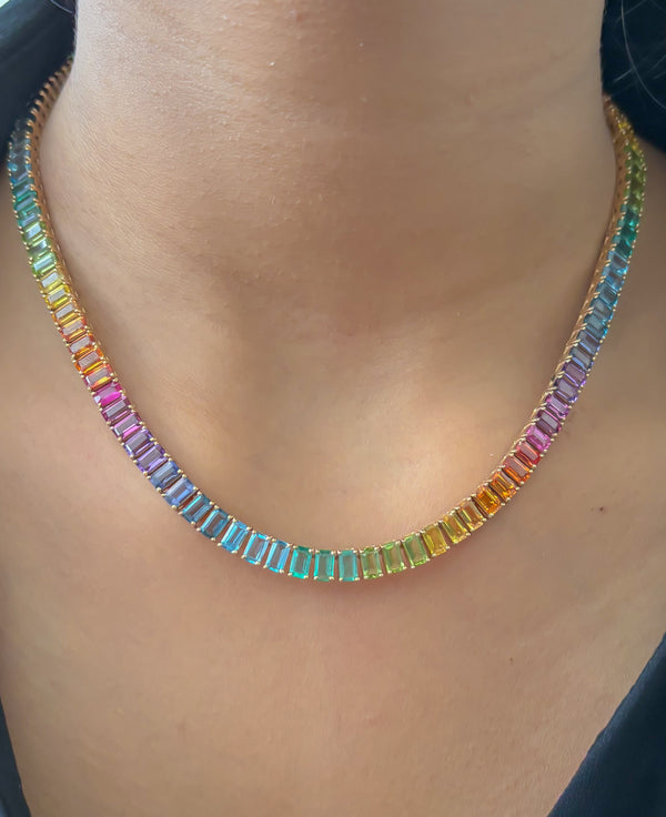 Rainbow Gemstone Necklace