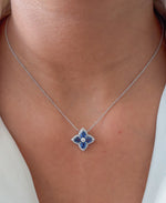 Blue Sapphire Diamond Necklace