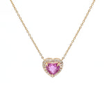 Pink Sapphire Diamond Necklace