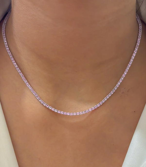 Pink Sapphire Necklace