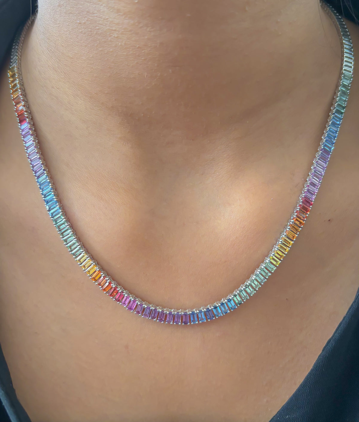 Rainbow Sapphire Necklace