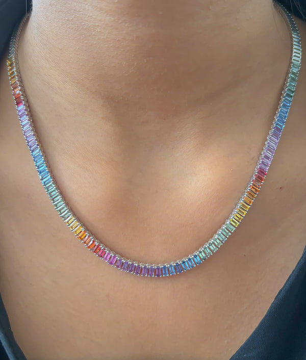 Rainbow Sapphire Necklace