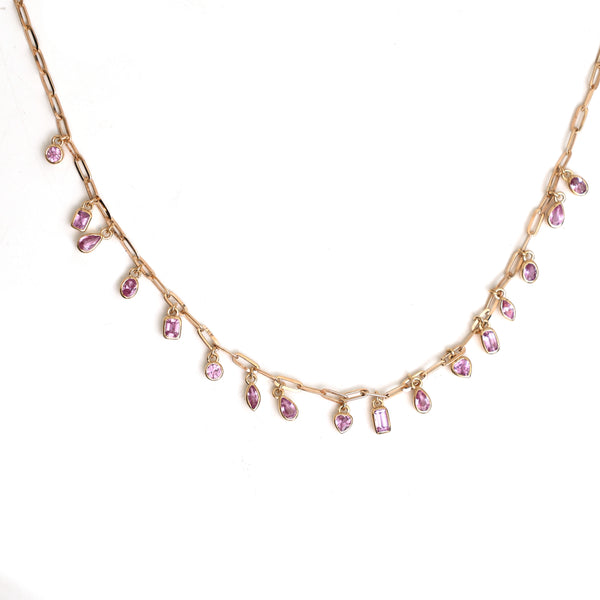 Pink Sapphire Necklace