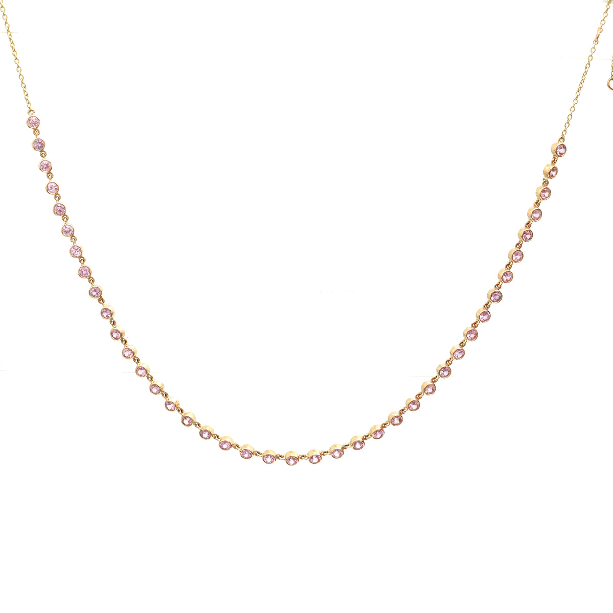 Pink Sapphire Necklace