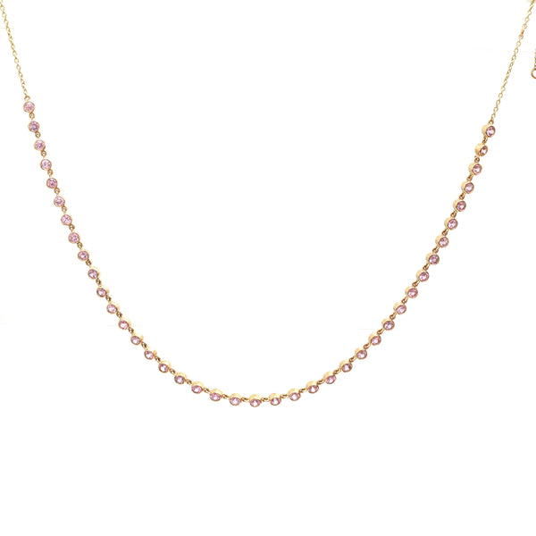 Pink Sapphire Necklace