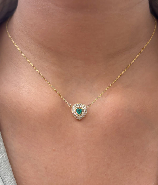 Diamond Emerald Necklace