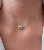 Diamond Blue Sapphire Necklace
